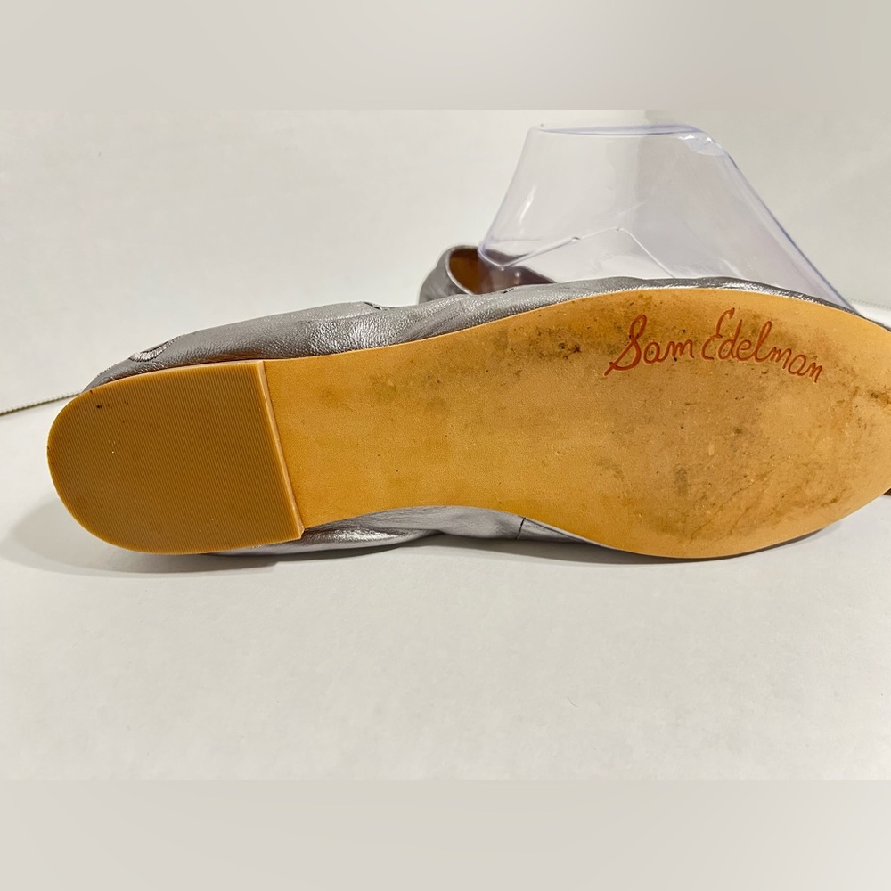 Sam Edelman FELICIA BALLET FLAT Women's Silver Ballet Flats - Picture 8 of 9